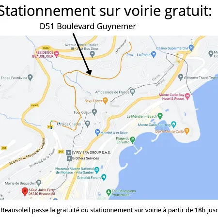 Centre De Beausoleil, Climatise, Wifi, Terrasse. * Beausoleil