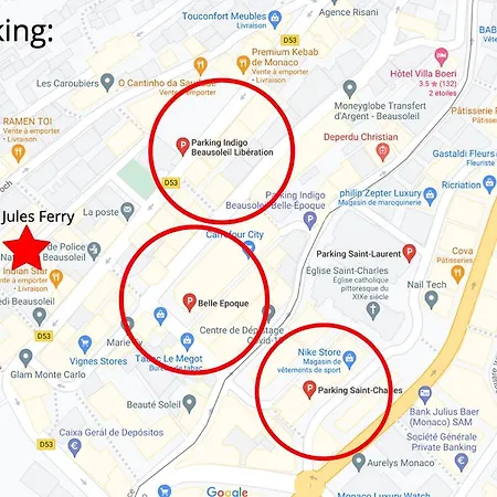 Centre De Beausoleil, Climatise, Wifi, Terrasse. * Beausoleil